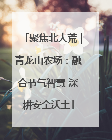 聚焦北大荒｜青龙山农场：融合节气智慧 深耕安全沃土
