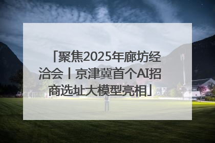 聚焦2025年廊坊经洽会丨京津冀首个AI招商选址大模型亮相