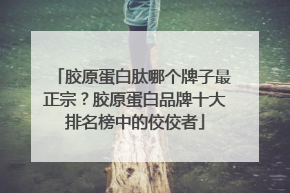 胶原蛋白肽哪个牌子最正宗？胶原蛋白品牌十大排名榜中的佼佼者