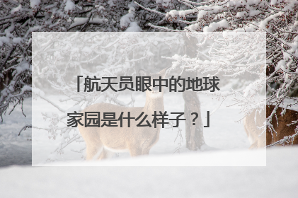 航天员眼中的地球家园是什么样子？