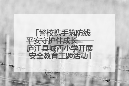 警校携手筑防线 平安守护伴成长——庐江县城西小学开展安全教育主题活动