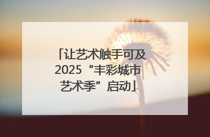 让艺术触手可及 2025“丰彩城市艺术季”启动