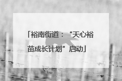 裕南街道：“天心裕苗成长计划”启动