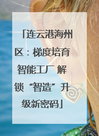连云港海州区：梯度培育智能工厂 解锁“智造”升级新密码