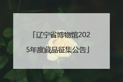 辽宁省博物馆2025年度藏品征集公告