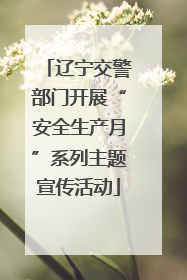 辽宁交警部门开展“安全生产月”系列主题宣传活动