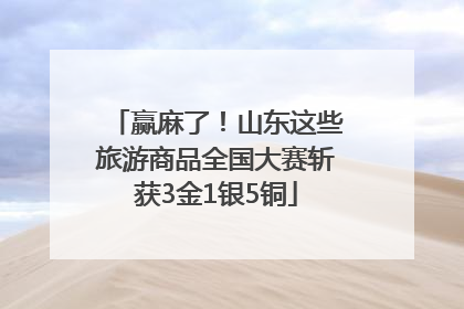 赢麻了！山东这些旅游商品全国大赛斩获3金1银5铜