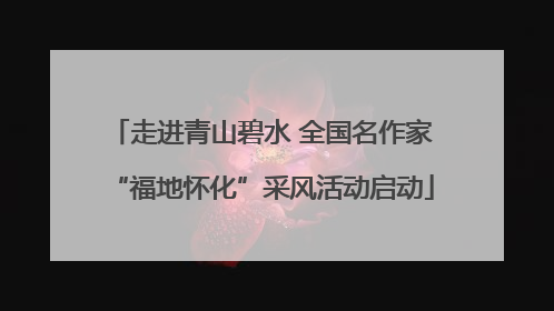 走进青山碧水 全国名作家“福地怀化”采风活动启动
