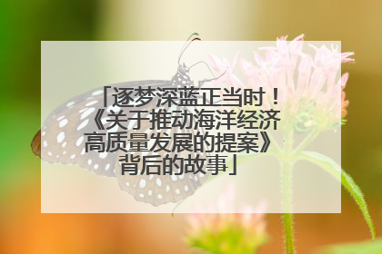 逐梦深蓝正当时！《关于推动海洋经济高质量发展的提案》背后的故事