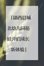 郧西县城北幼儿园萌娃开启成长新体验