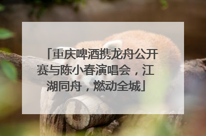 重庆啤酒携龙舟公开赛与陈小春演唱会，江湖同舟，燃动全城