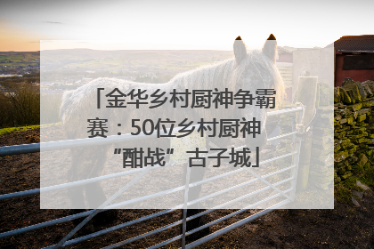 金华乡村厨神争霸赛：50位乡村厨神“酣战”古子城