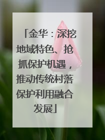 金华：深挖地域特色、抢抓保护机遇，推动传统村落保护利用融合发展