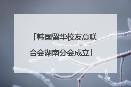 韩国留华校友总联合会湖南分会成立