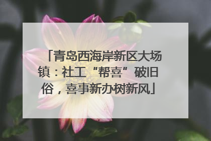 青岛西海岸新区大场镇：社工“帮喜”破旧俗，喜事新办树新风