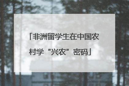非洲留学生在中国农村学“兴农”密码