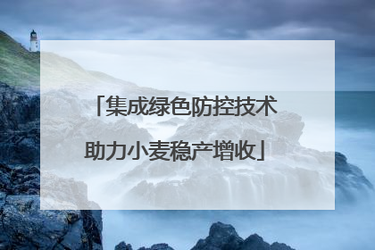 集成绿色防控技术助力小麦稳产增收