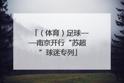 （体育）足球——南京开行“苏超”球迷专列