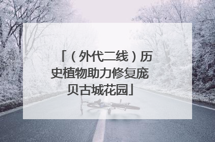 （外代二线）历史植物助力修复庞贝古城花园