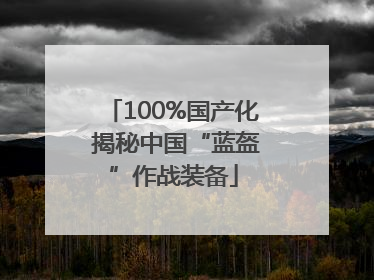 100%国产化 揭秘中国“蓝盔”作战装备