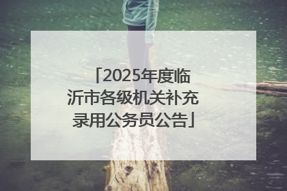 2025年度临沂市各级机关补充录用公务员公告