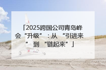 2025跨国公司青岛峰会“升级”：从 “引进来” 到 “链起来”