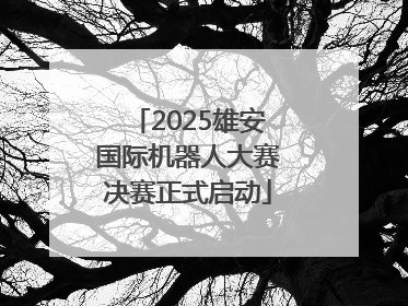 2025雄安国际机器人大赛决赛正式启动