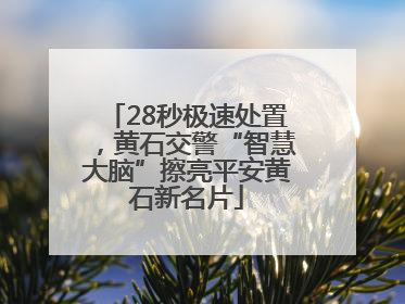 28秒极速处置，黄石交警“智慧大脑”擦亮平安黄石新名片