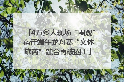 4万多人现场“围观” 宿迁端午龙舟赛“文体旅商”融合再破圈！