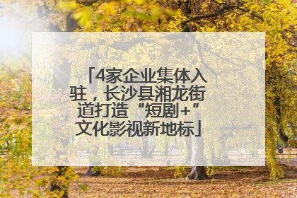 4家企业集体入驻，长沙县湘龙街道打造“短剧+”文化影视新地标