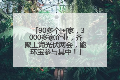 90多个国家，3000多家企业，齐聚上海光伏两会，能环宝参与其中！
