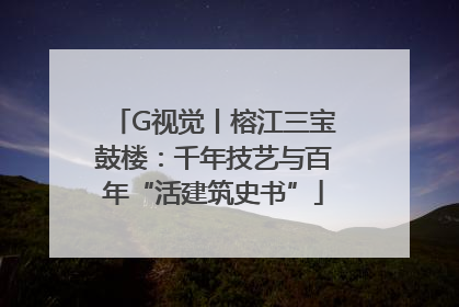 G视觉丨榕江三宝鼓楼：千年技艺与百年“活建筑史书”